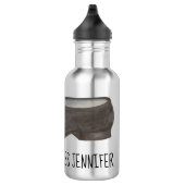 Black Leather Jazz Dance Shoe Choreograf Dancer Edelstahlflasche (Rechts)