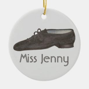 Black Leather Jazz Showtanzlehrer Geschenk Keramikornament