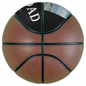 Black Leather Print Best Vater Vatertag Foto Basketball (Rechts)