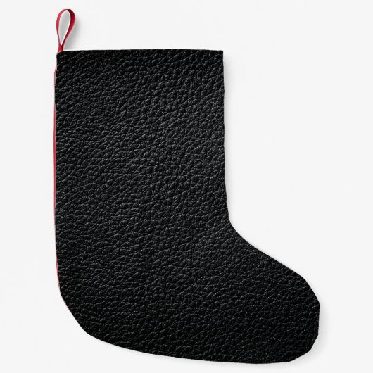 Black leather texture and backgroundleather,textur kleiner weihnachtsstrumpf (Vorderseite)