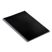Black Leather Texture Spiral Notebook Notizblock (Rechte Seite)