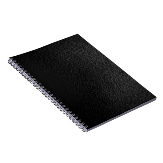 Black Leather Texture Spiral Notebook Notizblock (Rechte Seite)