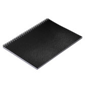 Black Leather Texture Spiral Notebook Notizblock (Linke Seite)