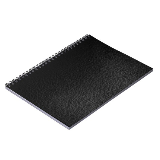 Black Leather Texture Spiral Notebook Notizblock (Linke Seite)
