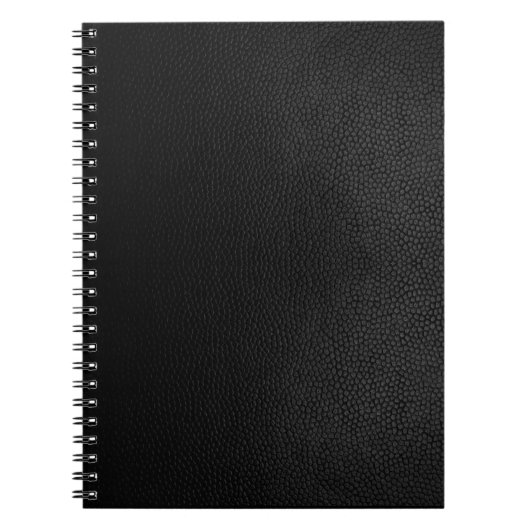 Black Leather Texture Spiral Notebook Notizblock (Vorderseite)