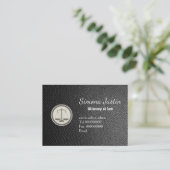 Black Leather Visitenkarte (Stehend Vorderseite)