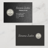 Black Leather Visitenkarte (Vorne/Hinten)