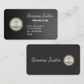 Black Leather Visitenkarte (Vorne/Hinten)