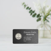 Black Leather Visitenkarte (Stehend Vorderseite)