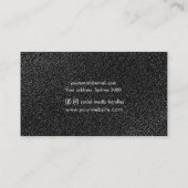 Black Leather Visitenkarte | minimal (Rückseite)