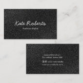 Black Leather Visitenkarte | minimal (Vorne/Hinten)