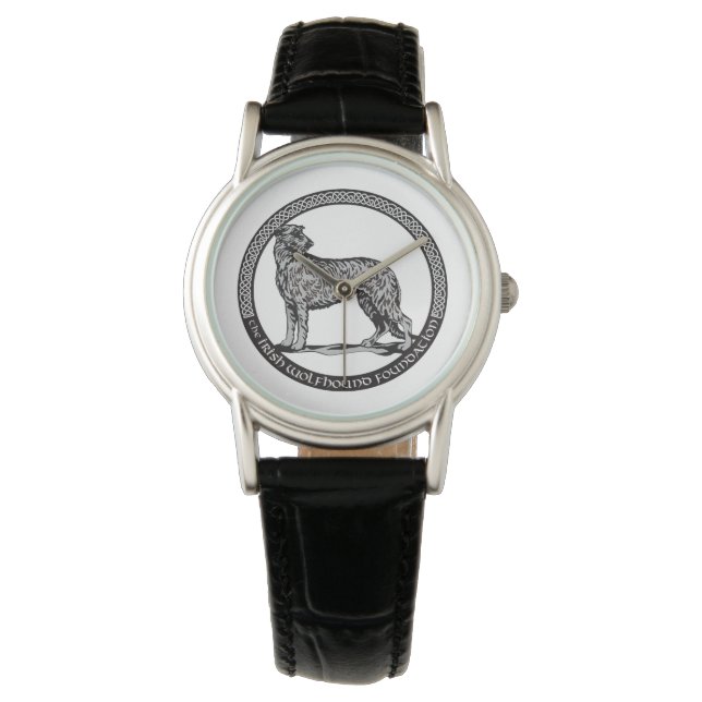 Black Leather Watch Armbanduhr (Vorderseite)