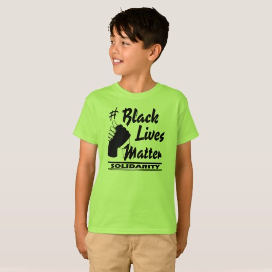 #Black lebt Angelegenheits-solidaritäts-Kinder T-Shirt (Vorne ganz)