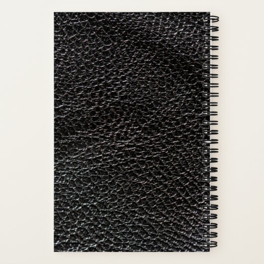 Black Leder Look Notizblock (Rückseite)