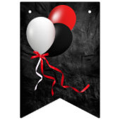 Black Leder und Ballons Geburtstagsparty Wimpelkette (Erste Fahne)