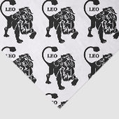 Black Leo Lion Zodiac Seidenpapier (Ausschnitt)