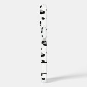 Black Leopard Personalisiert Modern iPhone Case (Rückseite / Links)