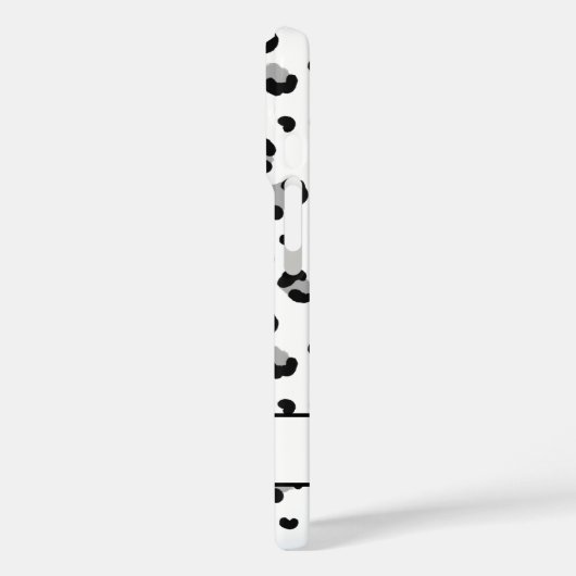 Black Leopard Personalisiert Modern iPhone Case (Rückseite / Links)