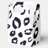 Black Leopard Print Birthday Party Gefälligkeitsbo Geschenkschachtel (Geöffnet)