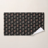 Black Leopard Print Handtuch (Handtuch)