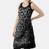 Black Leopard Print und Glitzer Schürze (InSitu)