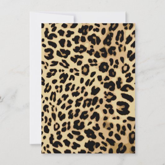 Black Leopard Ribbon Foto Abschluss Einladung (Rückseite)