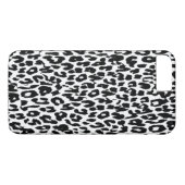 Black Leopard Skin Fur Case-Mate iPhone Hülle (Rückseite (Horizontal))