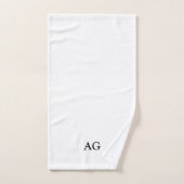 Black Letter Monogrammed Initial Towel Set (Handtuch)