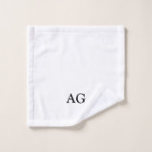 Black Letter Monogrammed Initial Towel Set (Waschlappen)