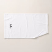 Black Letter Monogrammed Initial Towel Set (Handtuch)