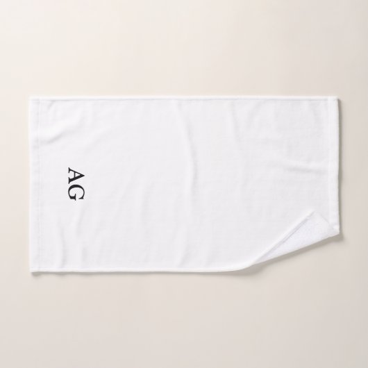 Black Letter Monogrammed Initial Towel Set (Handtuch)