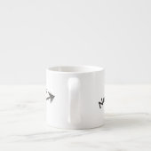 Black Lettering and Arrow on your Espressotasse (Rückseite)