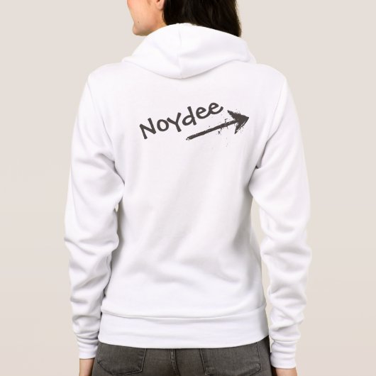 Black Lettering and Arrow on your Hoodie (Rückseite)