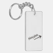 Black Lettering and Arrow on your Schlüsselanhänger (Vorderseite links)