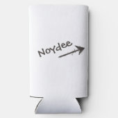 Black Lettering and Arrow on your Selters Dosenkühler (Rückseite)