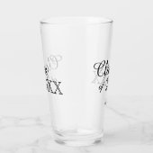 Black Lettering Class of 2022 Personalisiert Glas (Rechts)