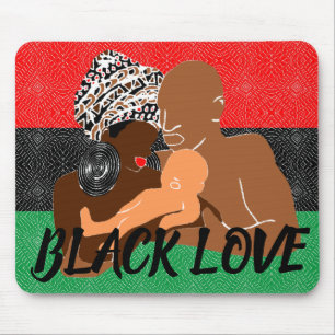 Black Liebe Brown Liebe Black Family Mousepad