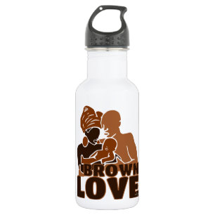 Black Liebe Brown Liebe Edelstahlflasche