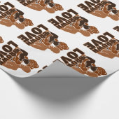 Black Liebe Brown Liebe Geschenkpapier (Ecke)