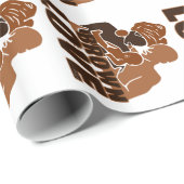 Black Liebe Brown Liebe Geschenkpapier (Rolleneckpunkt)