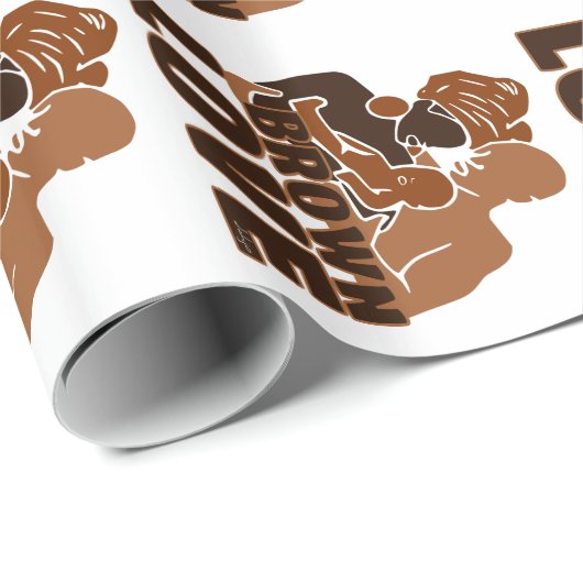 Black Liebe Brown Liebe Geschenkpapier (Rolleneckpunkt)