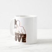 Black Liebe Brown Liebe Kaffeetasse (Vorderseite Links)