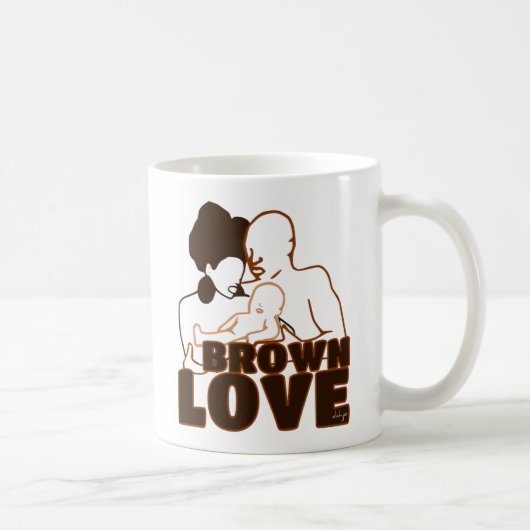 Black Liebe Brown Liebe Kaffeetasse (Rechts)