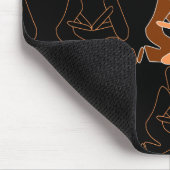 Black Liebe Brown Liebe Mousepad (Ecke)