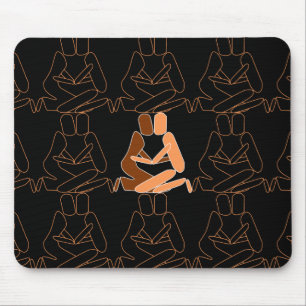 Black Liebe Brown Liebe Mousepad