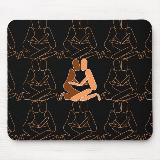Black Liebe Brown Liebe Mousepad (Vorne)