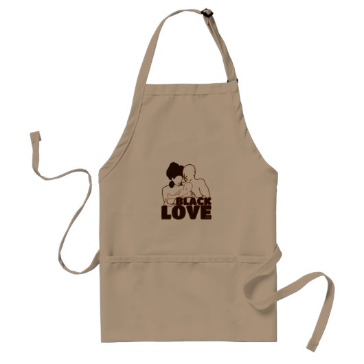 Black Liebe Brown Liebe Schürze (Vorne)