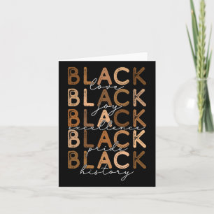 Black Liebe Joy Excellence Pride History Black His Karte