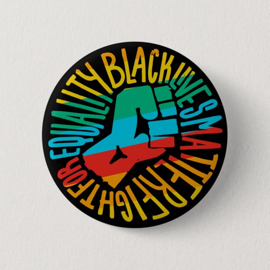 Black Lies Materie x lgbt stolz Flaggengleichheit Button (Vorderseite)
