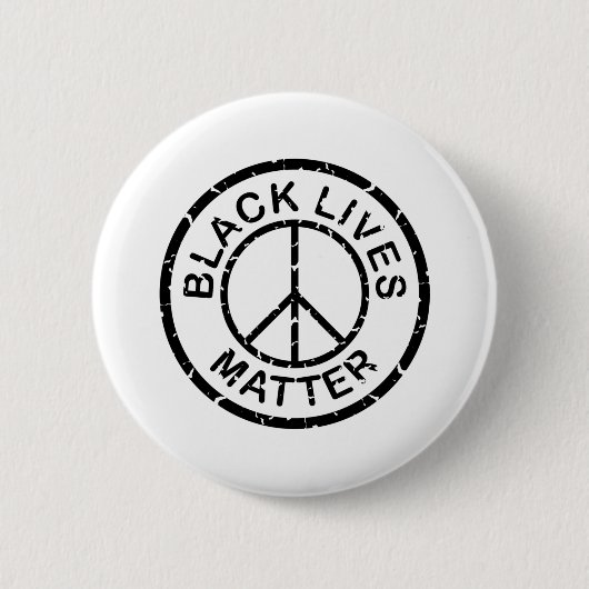 Black Life Materie Friedenszeichen Button (Vorderseite)